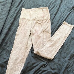 High-Waisted Beige Leggings